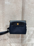 [Preloved] Hermès Mini Herbag Noir/Noir Canvas CC