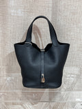 [Preloved] Hermès Picotin 22 Black TC CK