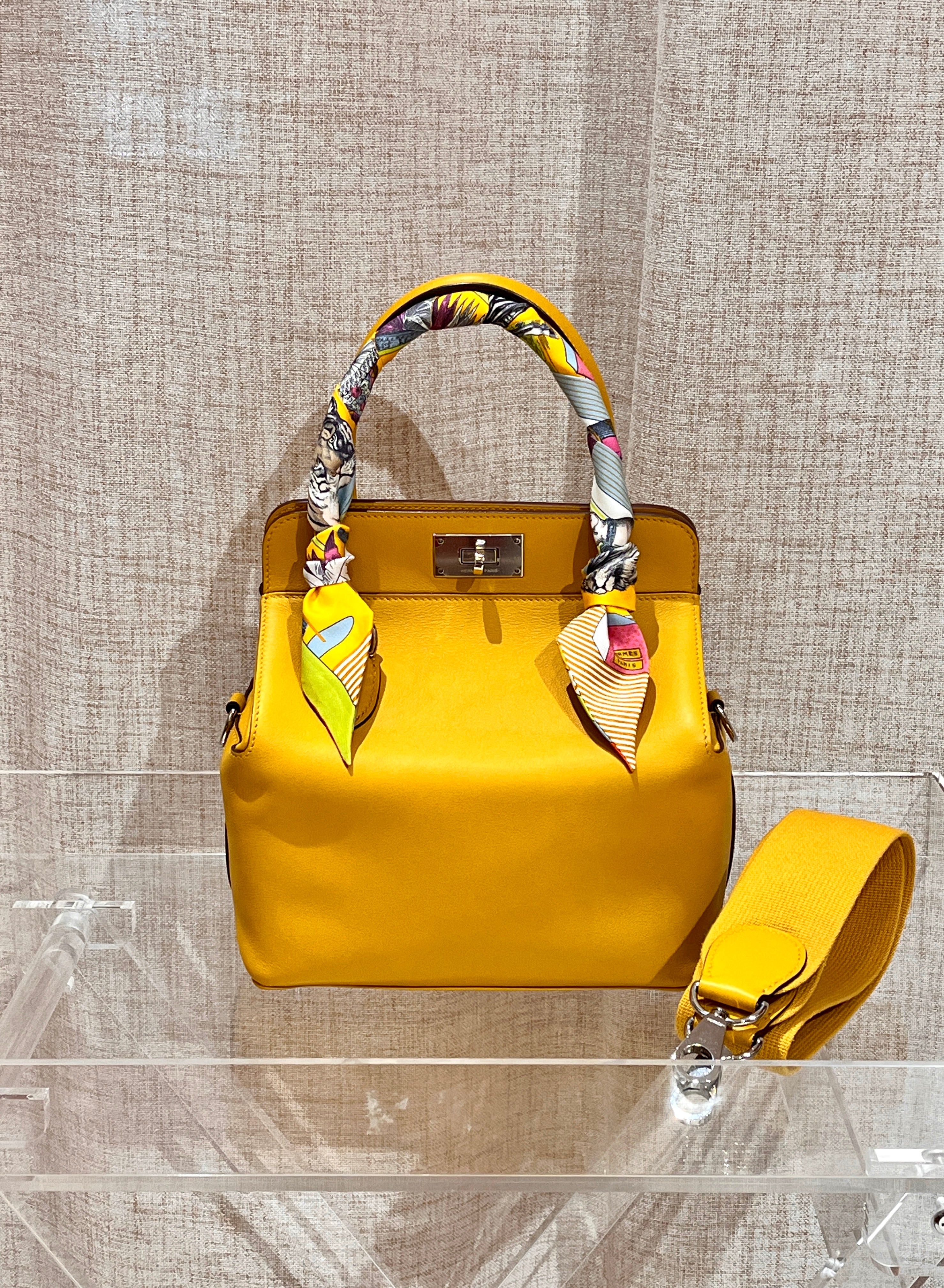 [Preloved] HermèsToolbox 20 Jaune Amber Evercolor CK