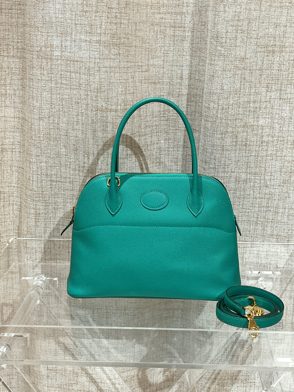 [Preloved] Hermès Bolide 27 Bleu Paon Epsom CC