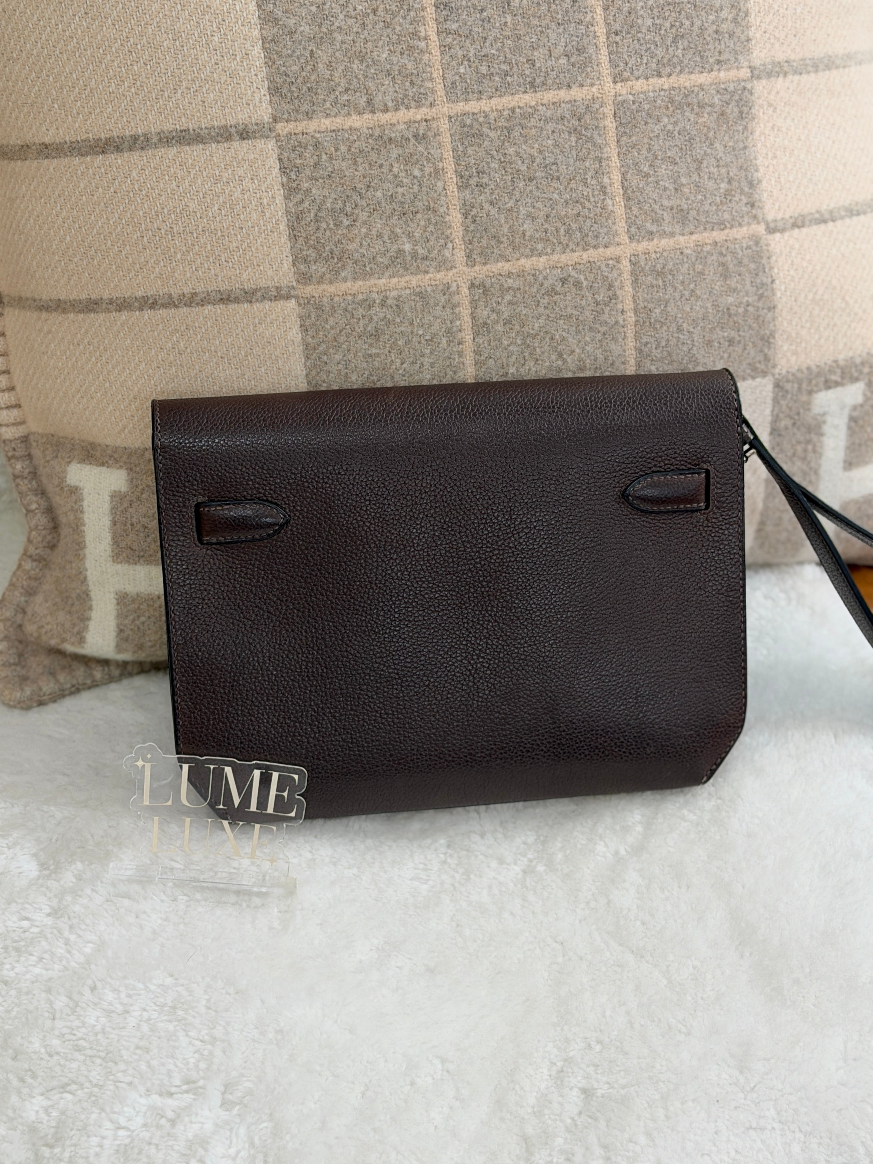 [Preloved] Hermès Kelly Depeches 25 Ebene Barenia CK