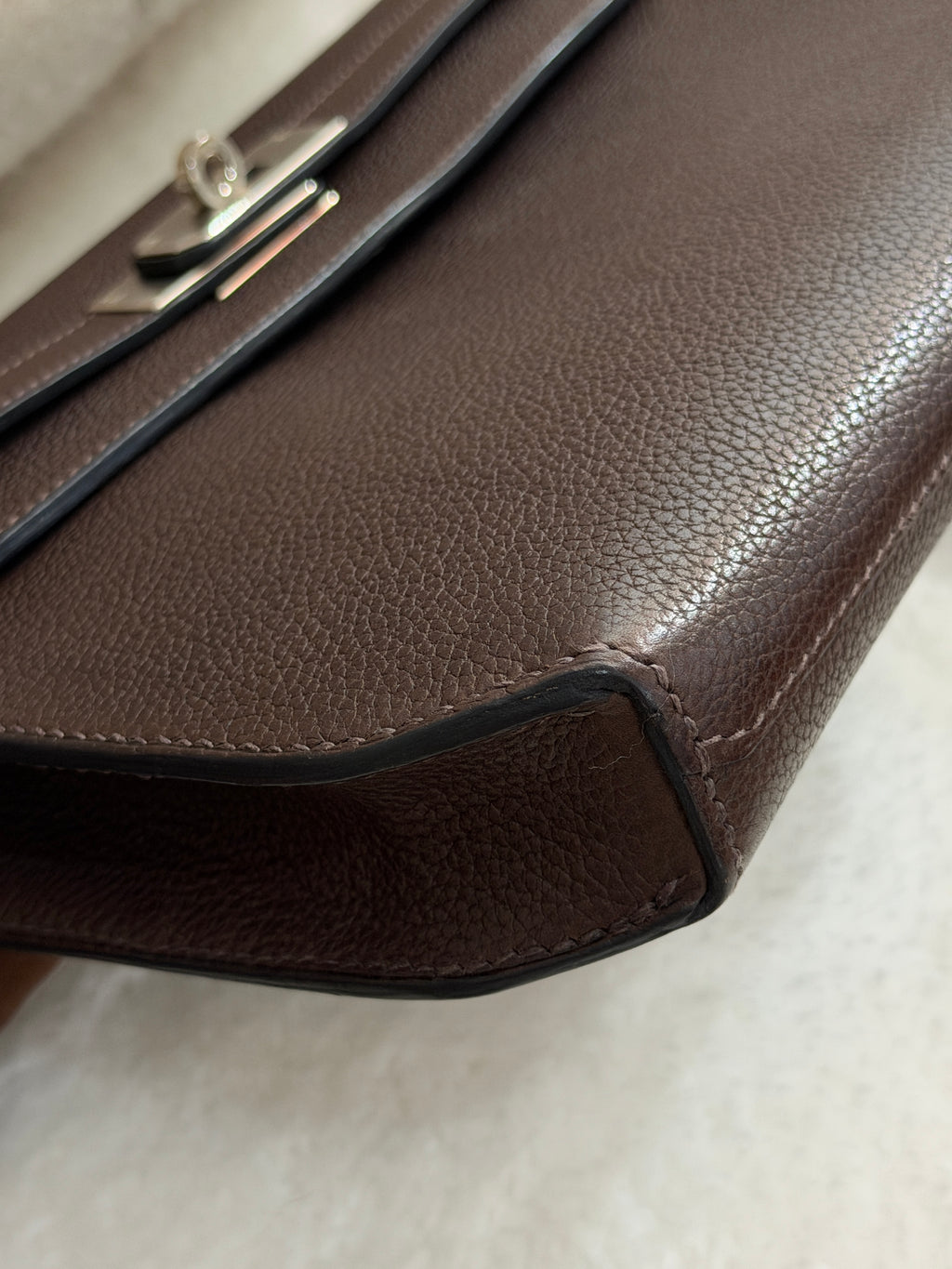 [Preloved] Hermès Kelly Depeches 25 Ebene Barenia CK