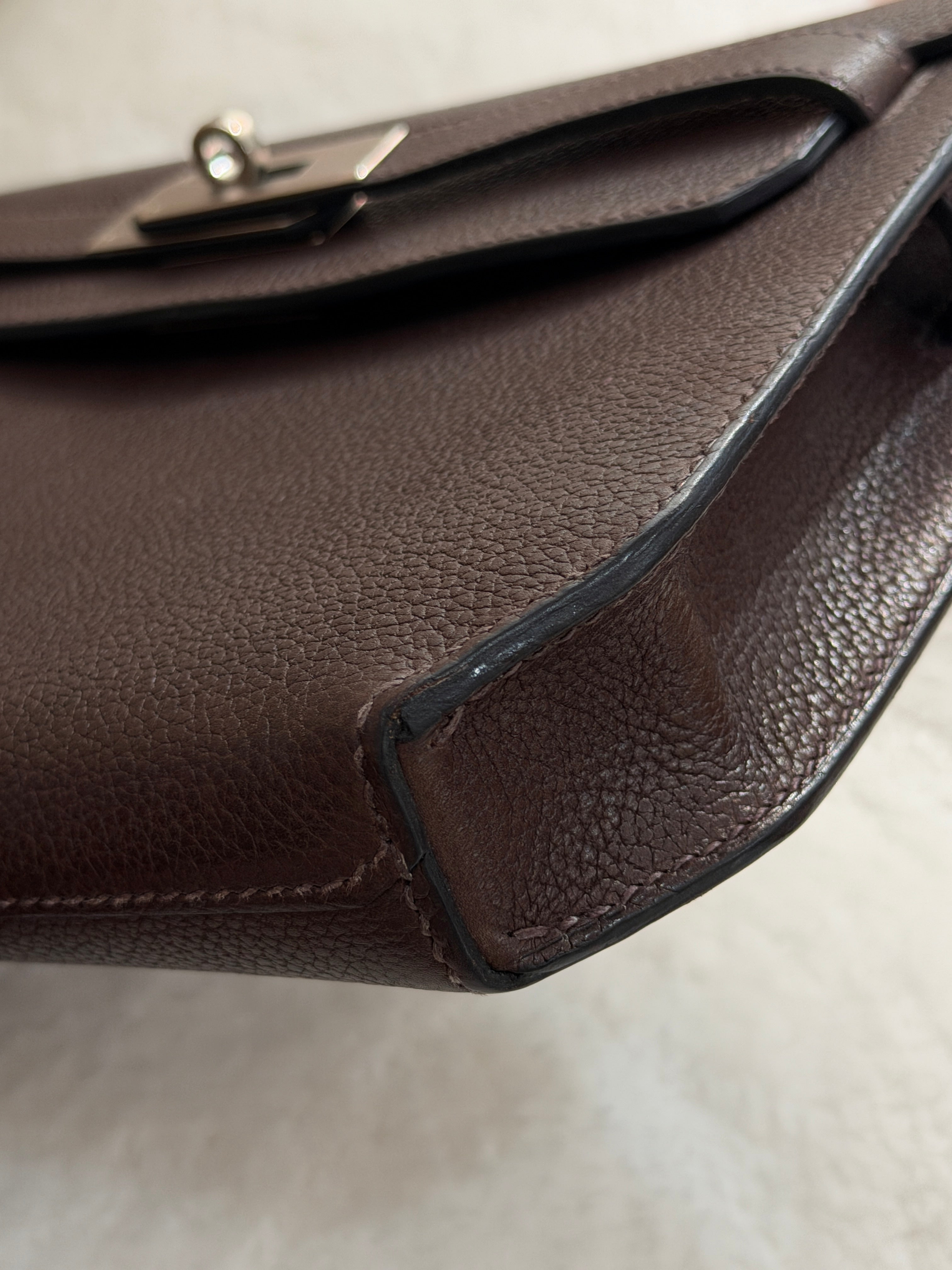 [Preloved] Hermès Kelly Depeches 25 Ebene Barenia CK